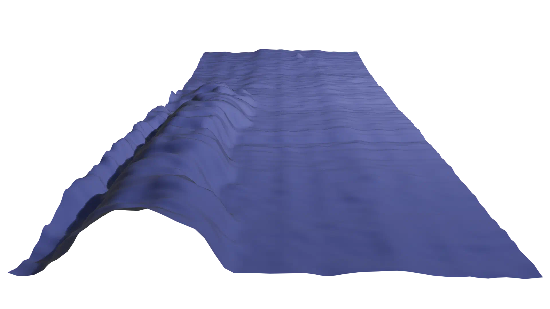 3D surface model of product in motion on a 2.5m wide conveyor